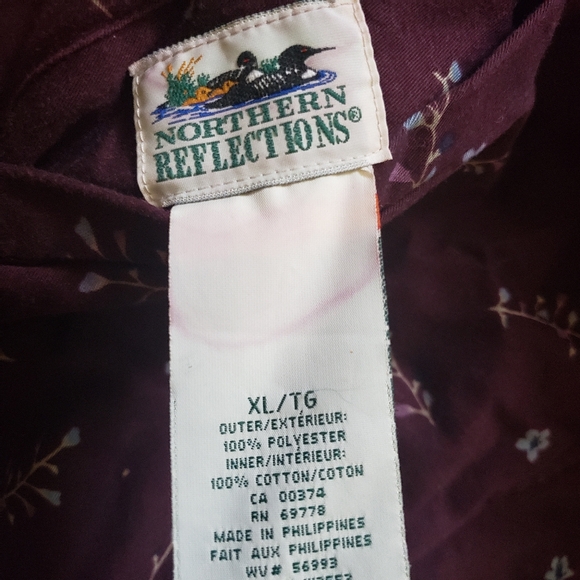 Northern Reflections Double Sided XXL Sherpa/ Floral purple Floral Full Zip - Picture 11 of 11